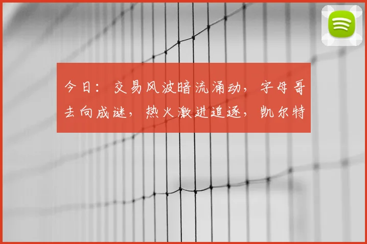 今日：交易风波暗流涌动，字母哥去向成谜，热火激进追逐，凯尔特人暗藏玄机_1_CBA_NBA